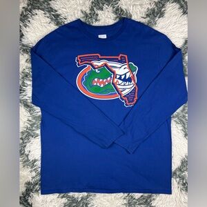 Box Seat Clothing Co. Men's Blue Florida Gators Long Sleeve T-Shirt Size 2X